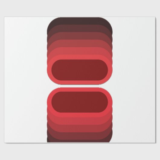 Papier Cadeau Fiery Contrast: Red & Black Luxe (Plat)