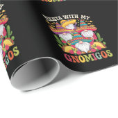 Papier Cadeau Fiesta Avec Mes Gnomigos Gnome Cinco De Mayo (Coin rond)