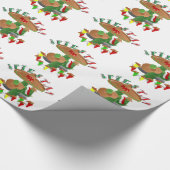 Papier Cadeau Fiesta Cactus avec guitare et poivrons dansants (Coin)