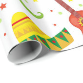 Papier Cadeau Fiesta de Cinco De Mayo dans des vacances du (Coin rond)