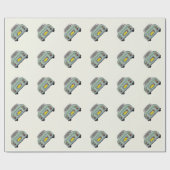 Papier Cadeau Figarines Funny Emerald Green Figaro Trafic automo (Plat)