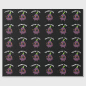 Papier Cadeau Figgin Cool Funny Fig Alimentation Pun Dark BG (Plat)