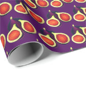 Papier Cadeau Figues violettes frites Ripe frites Fruit Fig Tree (Coin rond)