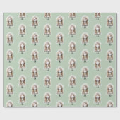 Papier Cadeau Figure de bâton de mariée avec bouquet de margueri (Plat)