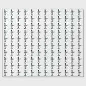 Papier Cadeau Figure de bâton guitariste (Plat)