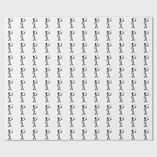 Papier Cadeau Figure de stick (Plat)