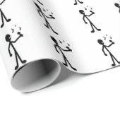 Papier Cadeau Figure de stick (Coin rond)