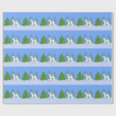 Papier Cadeau Fil Fox Terrier Décoration Arbre de Noël - Forêt (Plat)