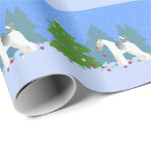 Papier Cadeau Fil Fox Terrier Décoration Arbre de Noël - Forêt (Coin rond)