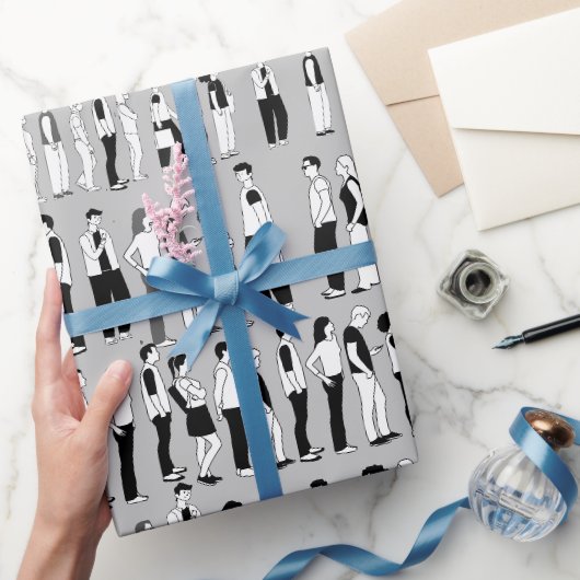 Papier Cadeau File d'attente, plus de file d'attente (Cadeaux)