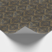 Papier Cadeau Filigree noir or Damask (Coin)