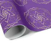 Papier Cadeau Filigree Star of David Wrapping Papier (Coin rond)