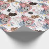 Papier Cadeau Fille adolescente Anniversaire (Coin)