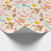 Papier Cadeau Fille Anniversaire rose (Coin)