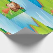 Papier Cadeau Fille Au Bord De La Rivière