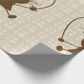 Papier Cadeau Fille Avec Une Corde À Sauts Papier