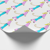 Papier Cadeau fille avec une queue (Coin)