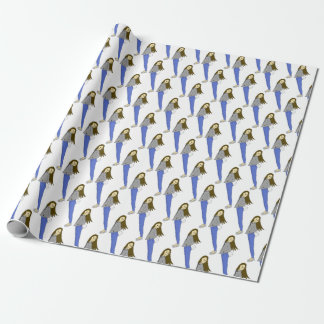 Papier Cadeau fille avec une queue de lapin