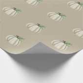 Papier Cadeau Fille baby shower Un petit Citrouille est en route (Coin)