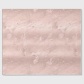 Papier Cadeau Fille Blush rose Glitzy Marbre Anniversaire (Plat)