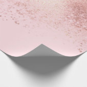 Papier Cadeau Fille Blush Rose Or Sprayed Confetti Ombre (Coin)