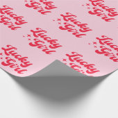 Papier Cadeau Fille chanceuse (Coin)