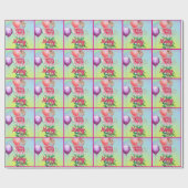 Papier Cadeau Fille d'anniversaire (Plat)