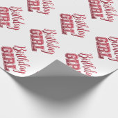 Papier Cadeau Fille d'anniversaire (Coin)