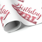 Papier Cadeau Fille d'anniversaire (Coin rond)
