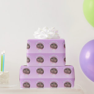 Papier Cadeau Fille d'anniversaire Hiver Onederland Rose photo p