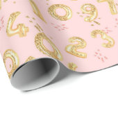 Papier Cadeau Fille d'anniversaire Motif (Coin rond)