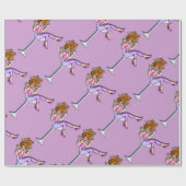 Papier Cadeau Fille dans un PAPIER D'EMBALLAGE en verre 1 de (Plat)