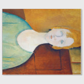 Papier Cadeau Fille dans une blouse verte, Modigliani (Plat)