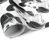 Papier Cadeau Fille de bandit (Coin rond)