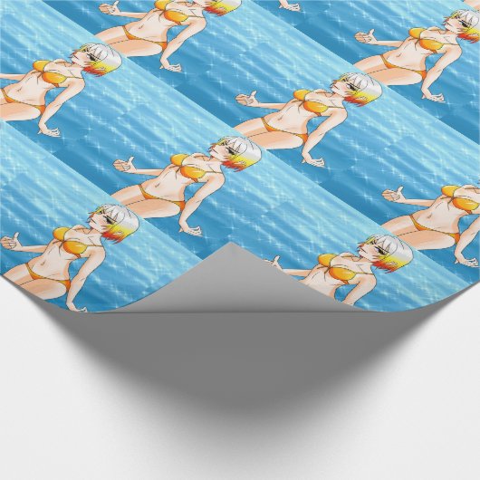 Papier Cadeau Fille de bikini d'Anime (Coin)