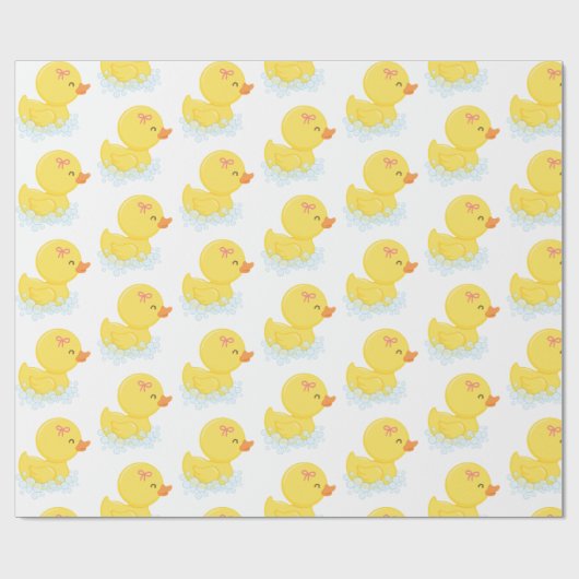 Papier Cadeau Fille de canard en caoutchouc (Plat)