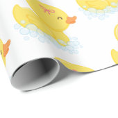 Papier Cadeau Fille de canard en caoutchouc  (Coin rond)