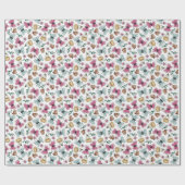 Papier Cadeau Fille de jardin papillon Anniversaire (Plat)