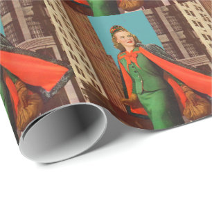 Papier Cadeau fille de la ville haute des belles années 1940