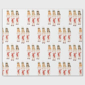 Papier Cadeau Fille de Noël suédoise (Plat)