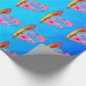 Papier Cadeau Fille de surfer (Coin)