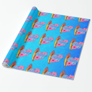 Papier Cadeau Fille de surfer