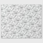 Papier Cadeau Fille De Tatouage Noir Et Blanc (Plat)