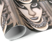 Papier Cadeau Fille d'Emo (Coin rond)