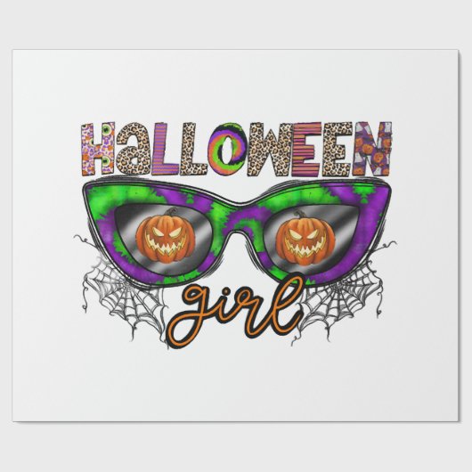 Papier Cadeau Fille d'Halloween (Plat)
