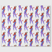 Papier Cadeau fille diable (Plat)