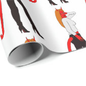 Papier Cadeau fille diable (Coin rond)