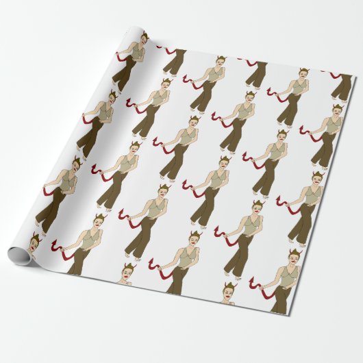 Papier Cadeau fille diable (Déroulé)