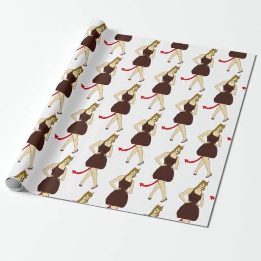 Papier Cadeau fille diable (Déroulé)