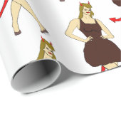 Papier Cadeau fille diable (Coin rond)
